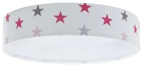 Luce LED dimmerabile GALAXY KIDS LED/24W/230V stelle bianche/rosa/grigio + tc