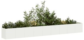 Fioriera Bianca 360x40x40 Cm İn Acciaio Laminato A Freddo /
