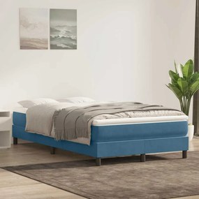 Letto A Molle Senza Materasso Blu Scuro 120x220 Cm İn Velluto /