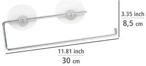 WENKO 53130100 - Supporto per strofinacci STATIC-LOC 30x8,5 cm argento/trasparente