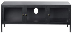 Tavolo TV in metallo nero 132x52 cm Carmel - Unique Furniture