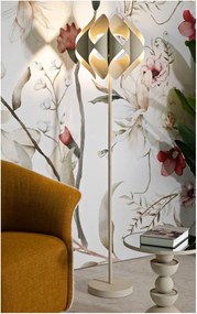 Lampada da terra beige con paralume in metallo (altezza totale 155 cm) Space – Mauro Ferretti