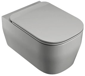 Vaso WC sospeso OLYMPIA CERAMICA tutto evo, sedile escluso P 53 x L 36 x H 42 cm grigio / argento