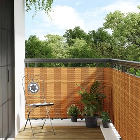 Paravento Da Balcone Marrone Chiaro 400x100 Cm İn Polyrattan /