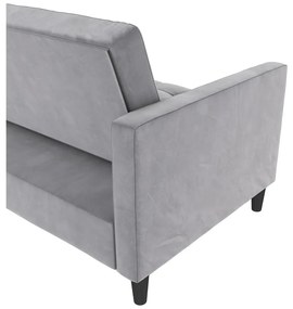 Divano angolare grigio chiaro in velluto Presley - Støraa