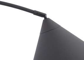 Lampada da terra retrò nera con interno bianco - Triangolo