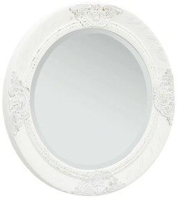 Specchio Da Parete Stile Barocco 50 Cm Bianco /