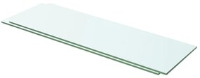 Mensole in vetro trasparente 2 pz 60x15 cm