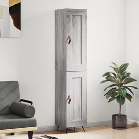 Credenza Grigio Sonoma 34,5x34x180 Cm İn Legno Multistrato /