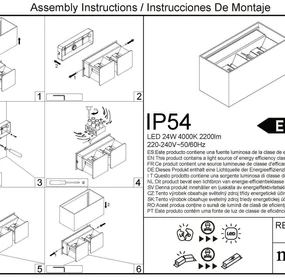 Applique LED moderno da esterno DAVOS DOUBLE marrone IP54, luce bianco naturale 91.6 lumen, MANTRA