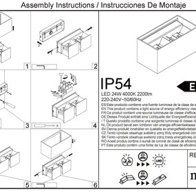 Applique LED moderno da esterno DAVOS DOUBLE marrone MANTRA IP54