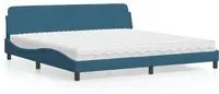 Letto con Materasso Blu 200x200 cm Velluto 3208475