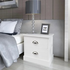 Comodini In Stile Francese 2 Pezzi Bianco /