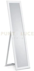 Tina specchio da terra con cornice liscia 40x160cm bianco