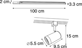 Sistema a binario intelligente monofase con 14 faretti bianchi incl. Wifi GU10 - Jeana