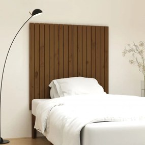 Testiera Da Parete Ambra 108x3x110 Cm İn Legno Massello Di Pino /
