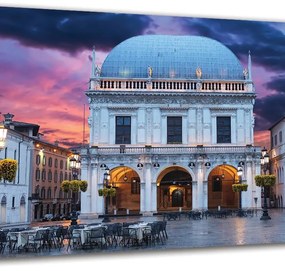 Stampa su tela Brescia Loggia, multicolore 135 x 90 cm