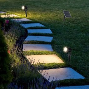 SET 2x Lampada solare LED da esterno 2xLED/1,2W/3,7V IP65 3000K 4000 mAh