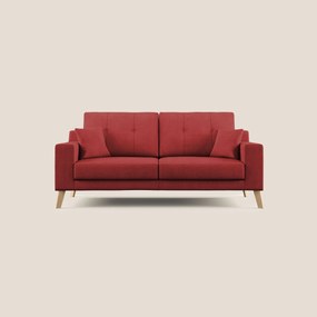 Danish divano moderno in tessuto morbido impermeabile T02 rosso