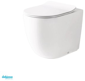 The ArtCeram "File 2.0" Wc Da Terra Filo Muro Bianco Lucido Senza Brida Con Scarico Traslato