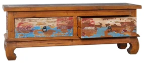 Mobile porta tv 110x35x40 cm in legno di recupero di teak
