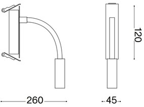 Ideal Lux - Lampada LED flessibile IO LED/3W/230V CRI 90 nera