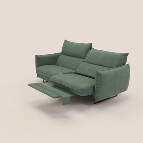 Monamour Divano dal design moderno con opzione relax elettrico in microfibra smacchiabile impermeabile T11 verde