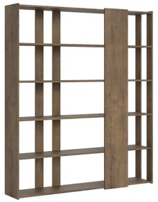 Libreria 178x204h cm a parete in legno Noce - KATO D