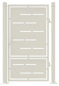 Cancello con serratura manuale Privacy in ferro, apertura a destra, L 104.5 x H 180 cm, di colore bianco