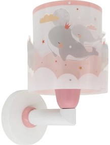 Dalber 61179S - Applique per bambini WHALE DREAMS 1xE27/15W/230V rosa