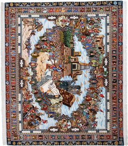 Tabriz Tappeto persiano 360 x 300 (Iran) Annodato A Mano