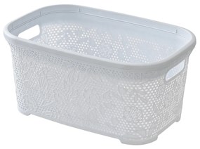 Cesta Portabiancheria 27 Lt Feridras "Flower" Bianco