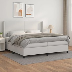 Giroletto A Molle Con Materasso Bianco 200x200cm İn Similpelle /
