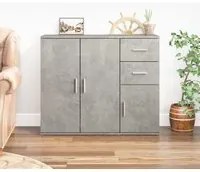 Credenza Grigio Cemento 91x29,5x75 cm in Legno Multistratocod mxl 102314