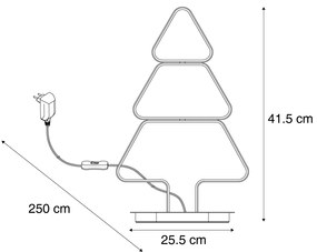 Lampada da tavolo di design albero di Natale in acciaio con LED IP44 - Arbre