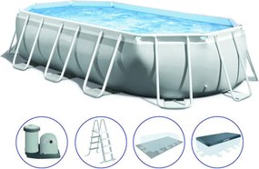 Intex - Piscina prism frame ovale c/tel. portante c/pompa cm.503x274x122h. - capacità lt.13365 - peso kg.112,1 (26796)