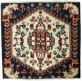 Shiraz Tappeto persiano 60x60 Rosso (Iran) Annodato A Mano