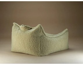 Pouf a sacco per bambini verde con rivestimento in bouclé Chair – Wigiwama