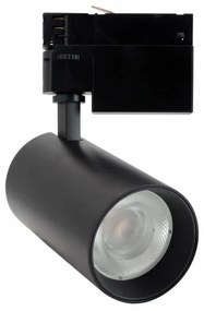 Faro LED 30W Trifase Nero 60° 120lm/W, CRI92, no Flickering - BRIDGELUX LED Colore  Bianco Naturale 4.000K