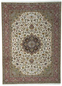 Tabriz Tappeto persiano 340x250 Beige (Iran) Annodato A Mano