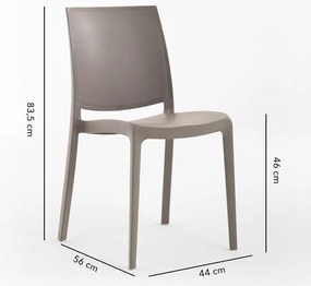 Sedia da giardino in polipropilene London NEW GARDEN, set da 2 pezzi