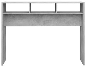 Tavolo consolle grigio cemento 105x30x80 cm in truciolato