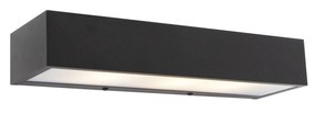 Applique da parete rettangolare di design nera 35 cm - Houx