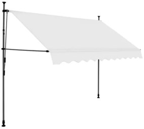 Tenda da Sole Retrattile Manuale con LED 300 cm Crema