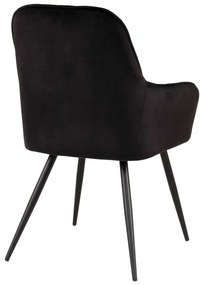 Set di sedie da pranzo nera in imbottito con braccioli 2 pz Harbo – House Nordic