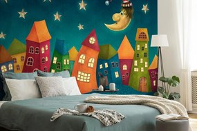 Carta da parati – Luna sopra la città