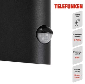 Telefunken 312505TF-LED Applique da esterno con sensore LED/10W/230V IP44