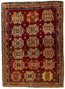 Shiraz Tappeto 140 x 190 Rosso (Iran) Annodato A Mano