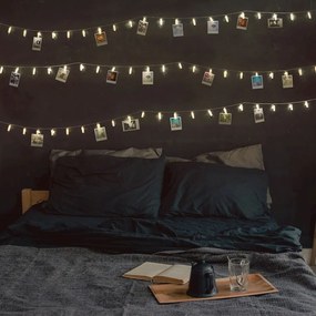 Catena luminosa a LED trasparente a forma di spillo, 40 luci, lunghezza 6,35 m - DecoKing