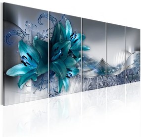 Quadro Arctic Lilies  Colore Nero, Dimensioni e Misure 200x80